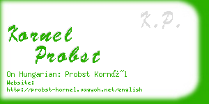 kornel probst business card